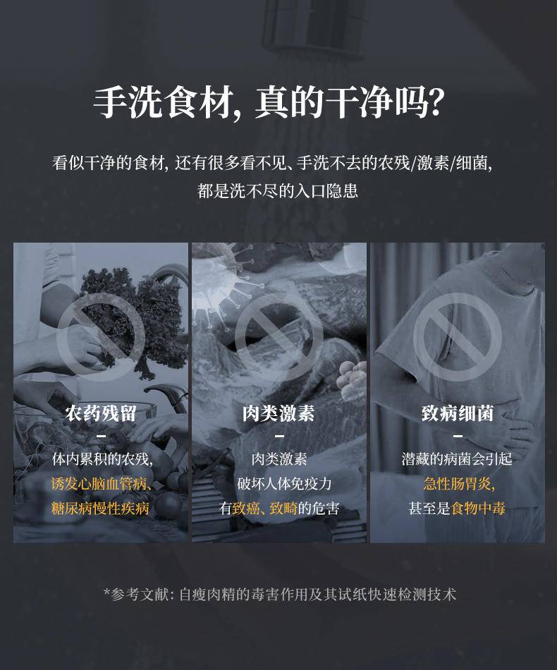 东菱Donlim 果蔬清洗机 蔬菜水果去农残净化机器 家用 洗菜消毒器 食材清洁 无线双头二代升级款DL-1271
