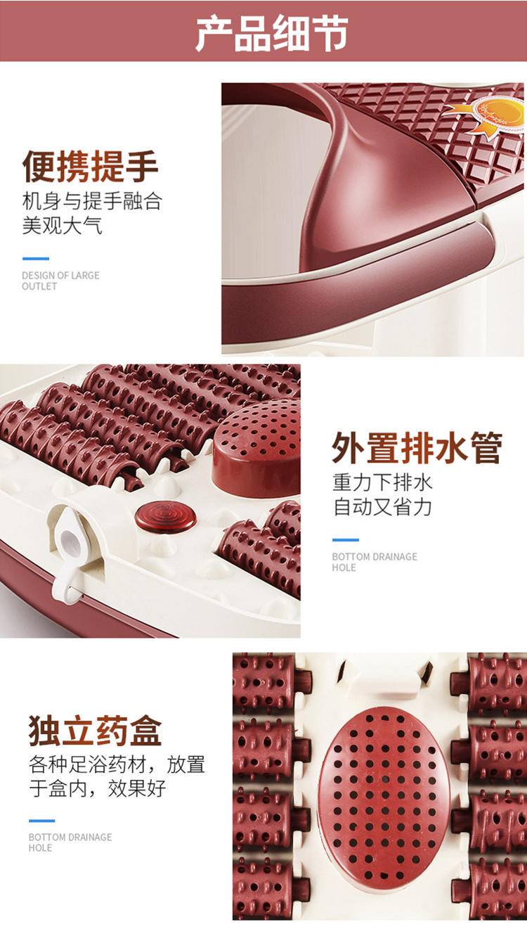 凯立泉足浴按摩盆全自动按摩洗脚盆KLQ-Z-Y2