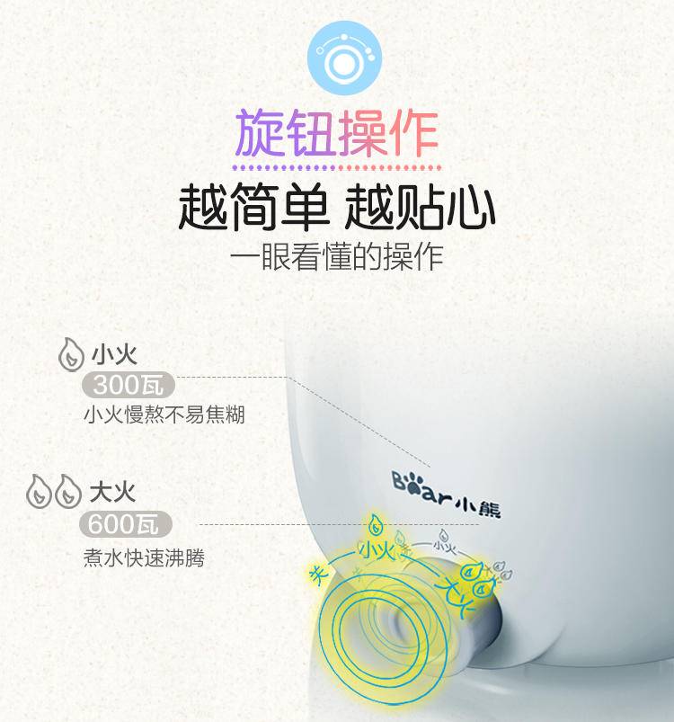 小熊电热锅（塑料蒸笼款）DRG-C12R5
