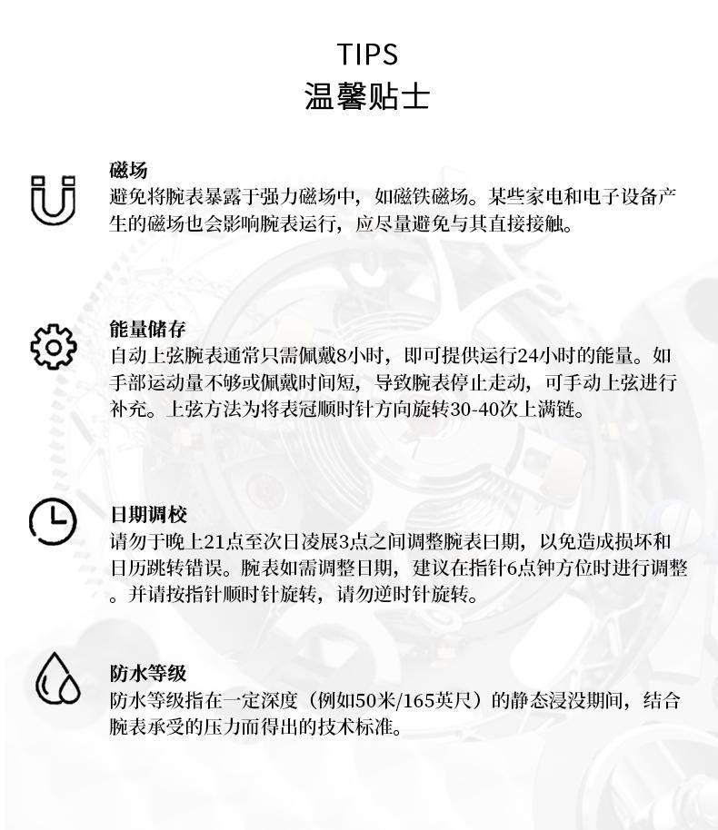 依寶诺（EBONO）瑞士男士全自动机械防水进口机械机芯日历夜光休闲商务E8828GJZW