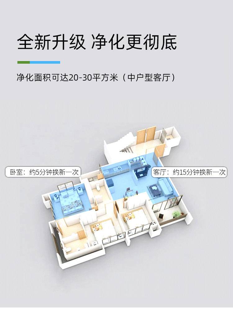 创维空气净化器Q27轻音家用新款 黑色