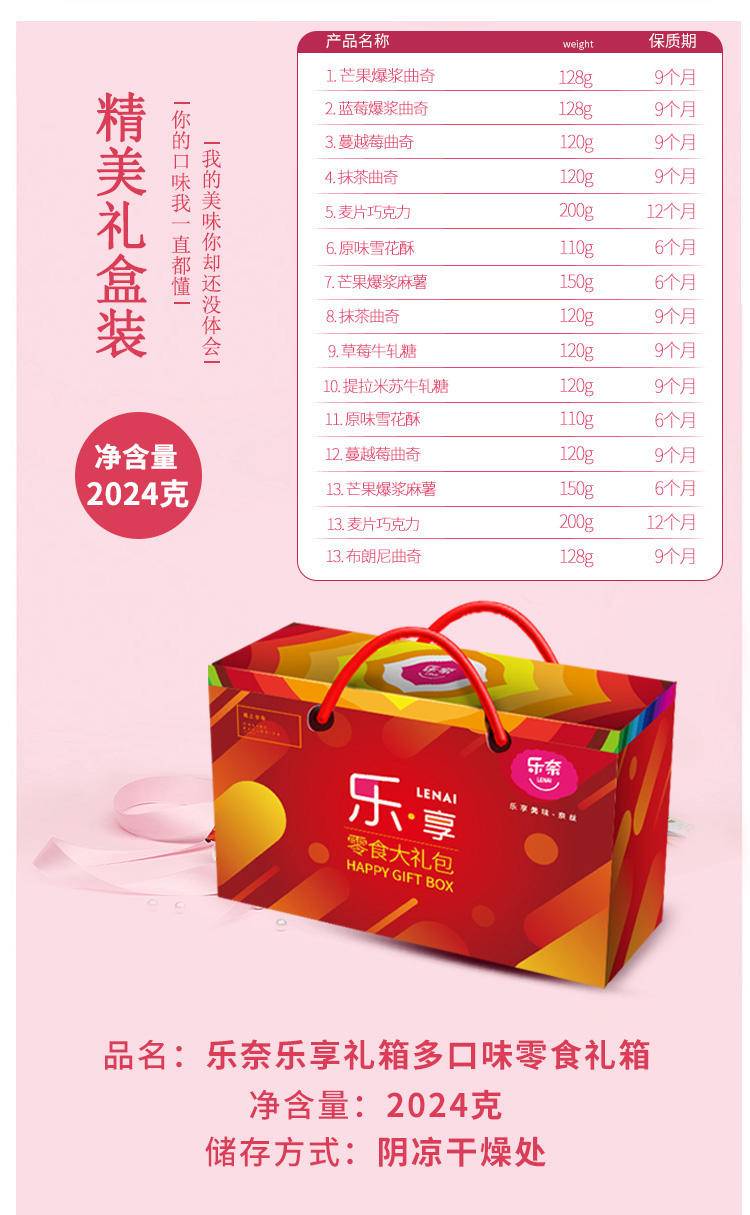 乐奈乐享零食大礼包JL-LN04（2024g）