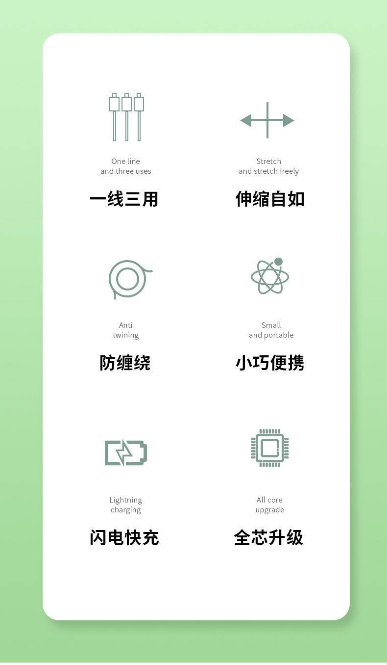 惠麦 砖石数据线颜色随机发