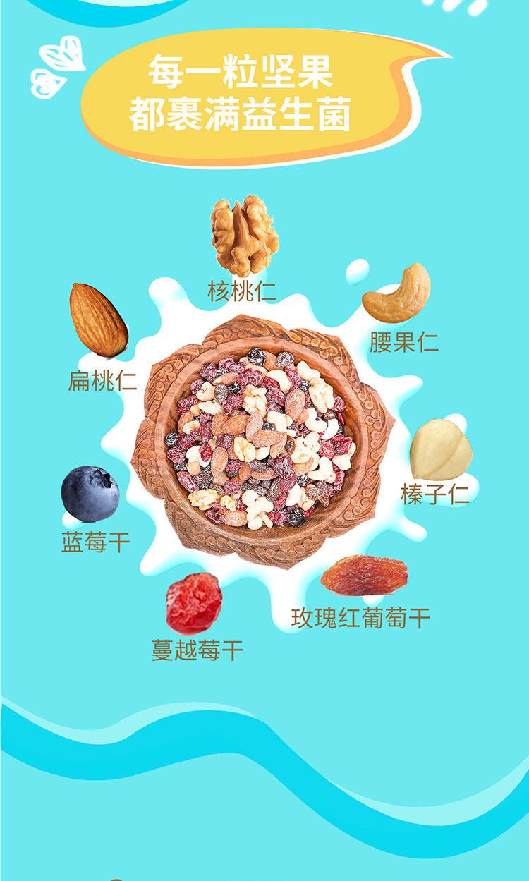 疆果果益生菌每日坚果混合坚果礼盒750g
