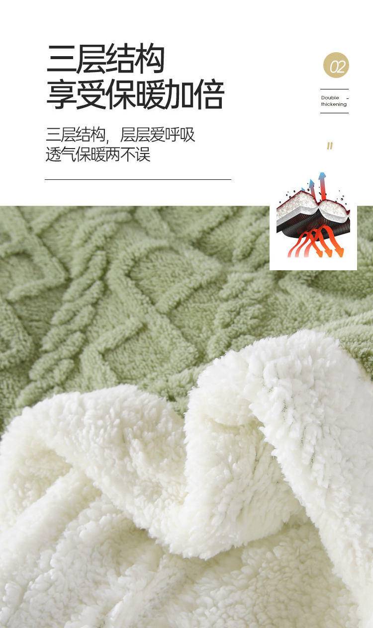 悠梦嘉居 塔芙绒多功能被套毯娜塔莎-蓝灰