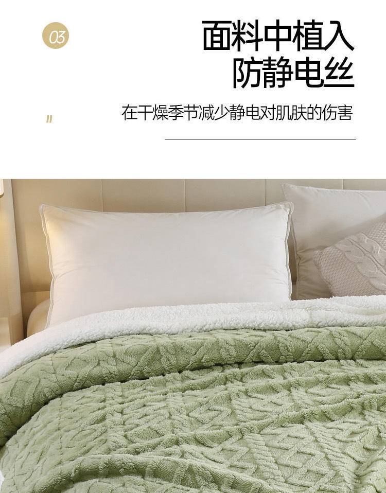 悠梦嘉居 塔芙绒多功能被套毯娜塔莎-蓝灰