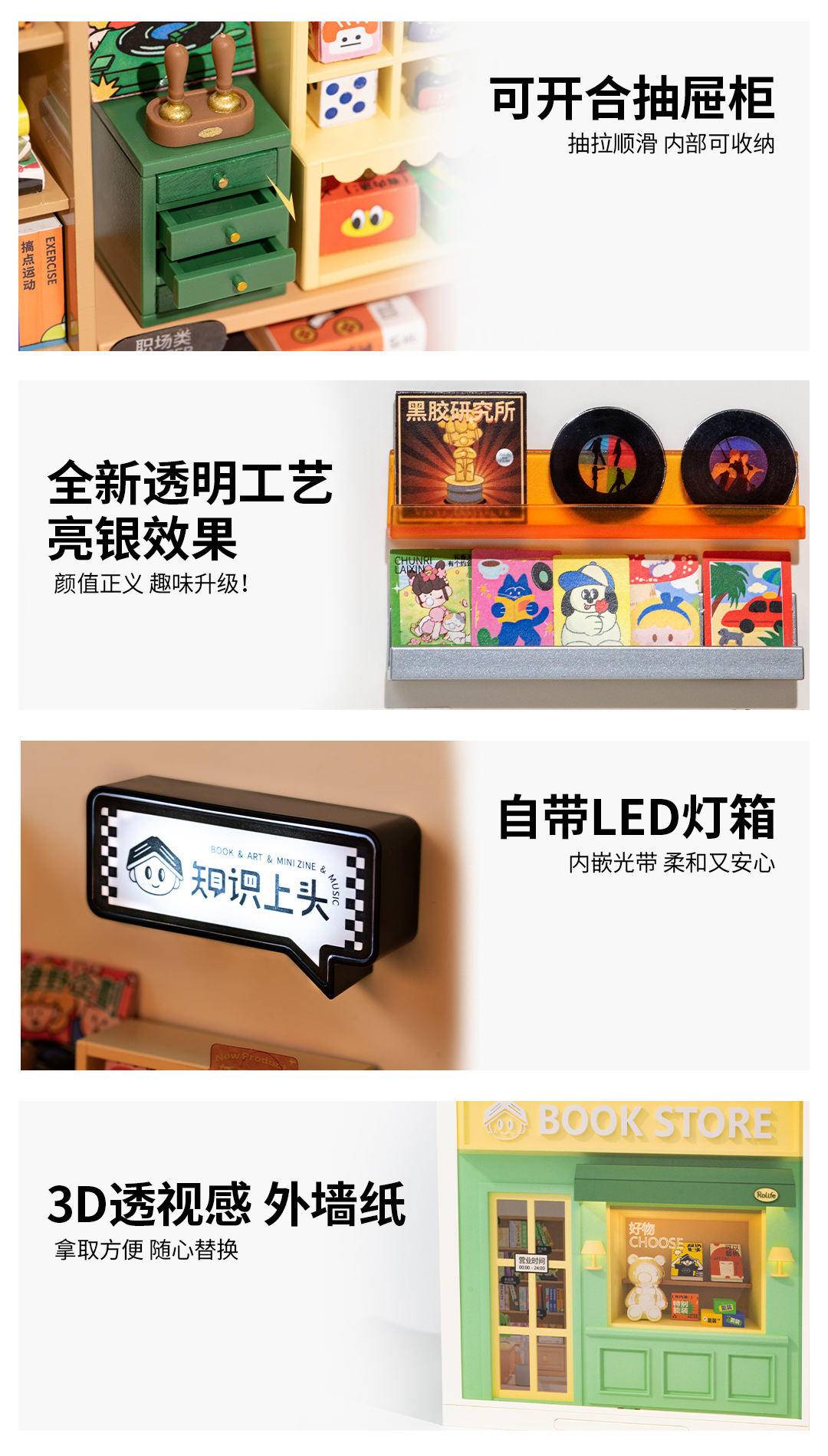 若来 超级世界DIY手工娃娃屋 立体拼装模型生日礼物 面包店