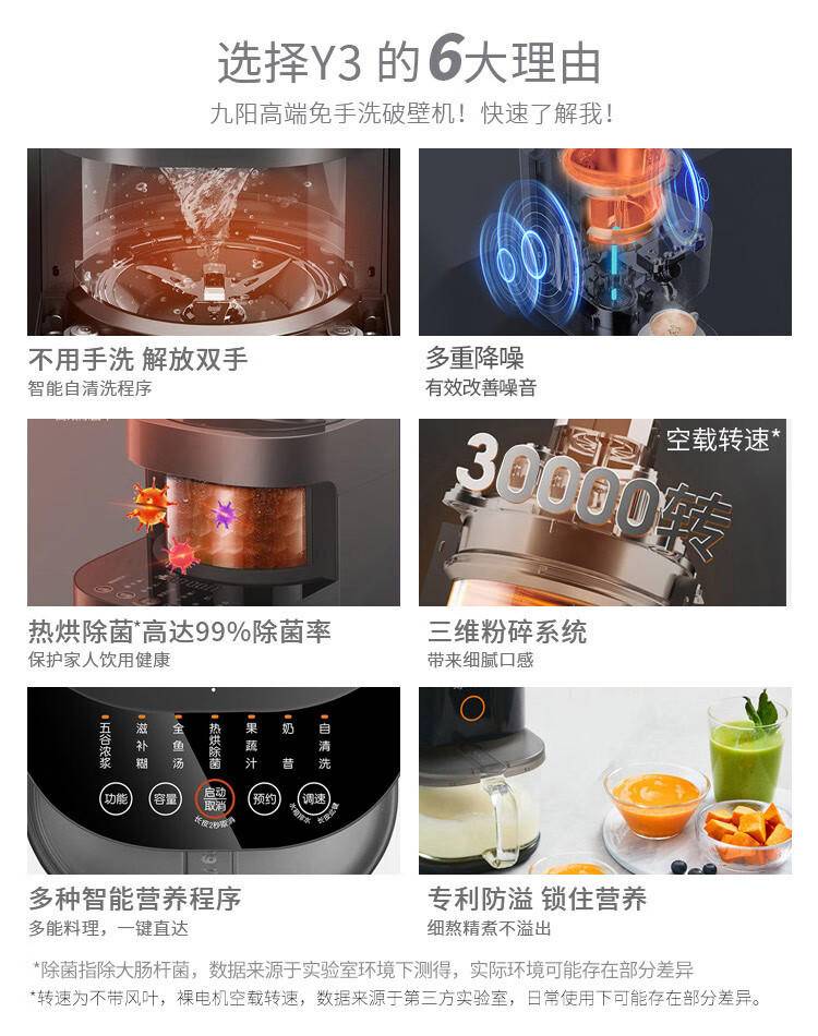 九阳（Joyoung）肖战推荐家用 低噪音多功能豆浆机破壁机L12-Y3