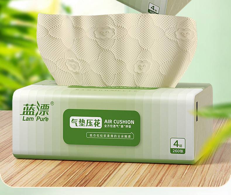 LP-45756蓝漂本色抽纸12包装（竹语云朵棉）