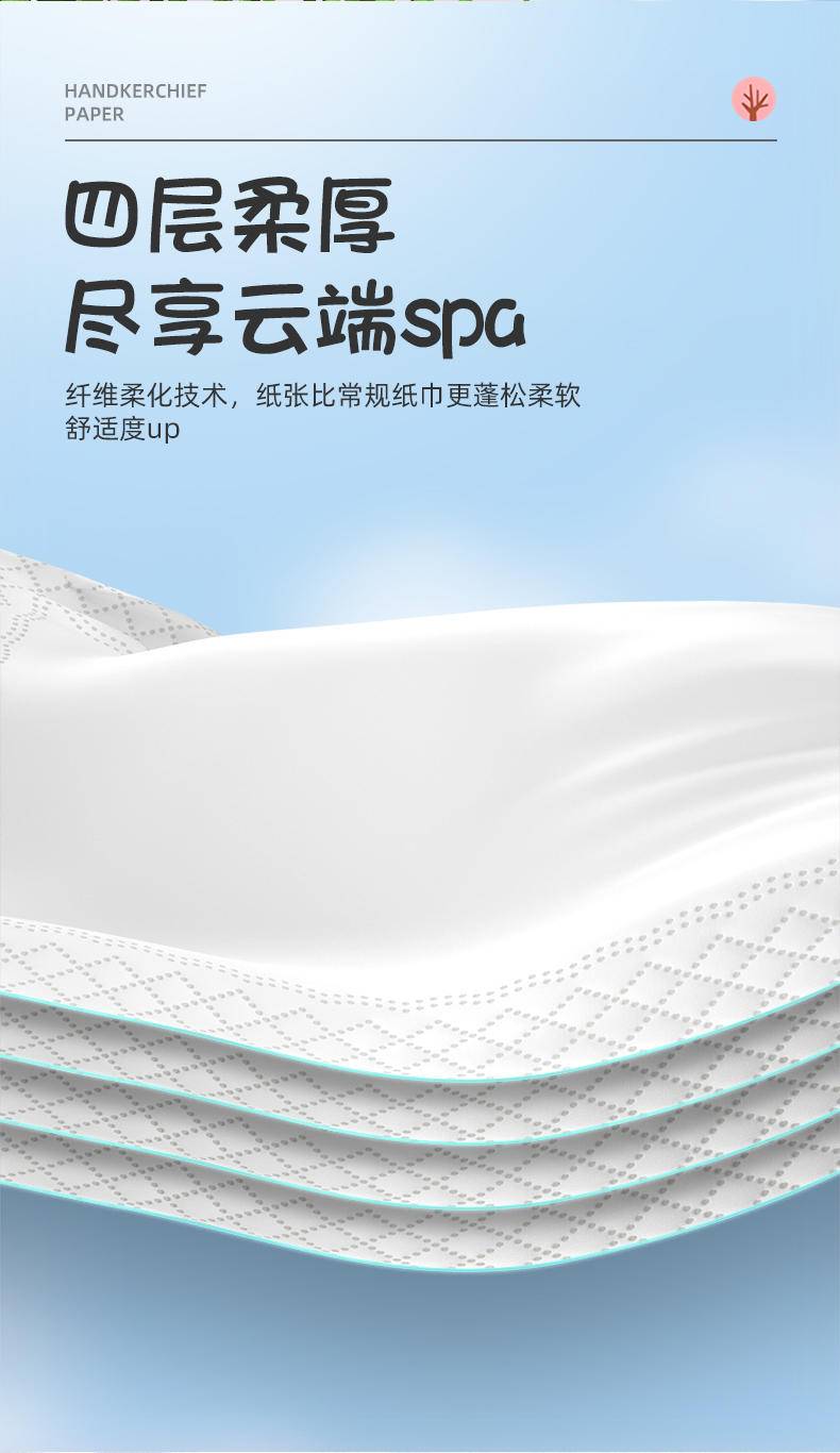 LP-43486（43479）蓝漂白色手帕纸（森林家族）
