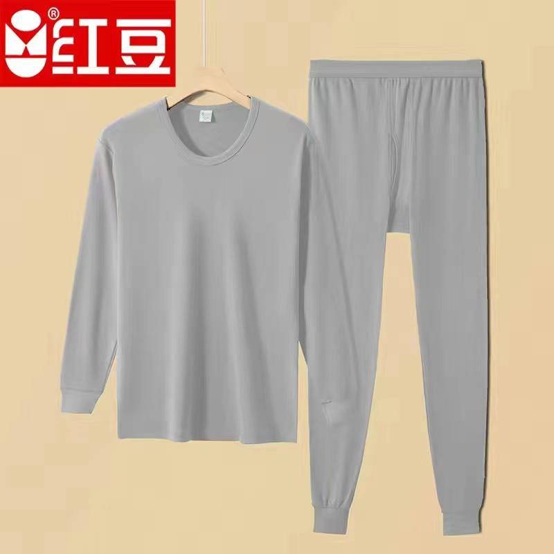 红豆秋冬男士棉保暖秋衣秋裤全棉保暖套装 3258