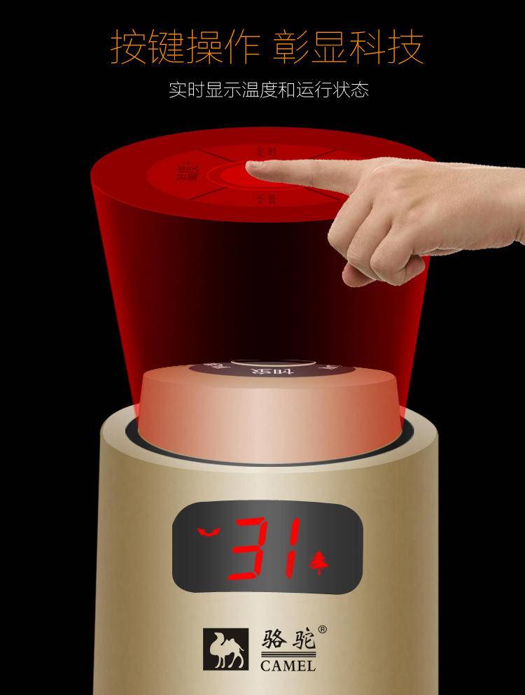 骆驼 取暖器遥控款带摇头 金色 1705D