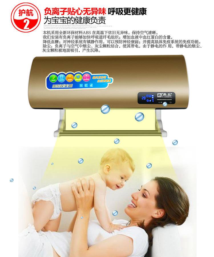 骆驼 壁挂取暖器 遥控款/摆叶 金色 618D