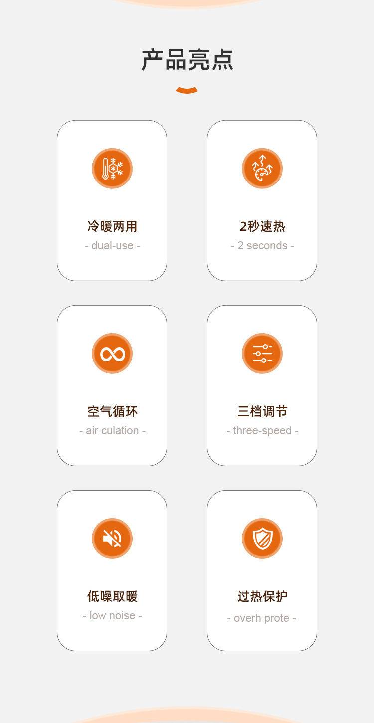 骆驼 取暖器 遥控款带摇头 白色 C1B