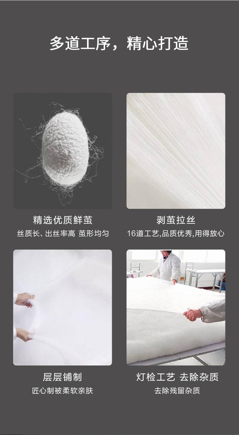 红秀世纺 臻品提花纯蚕丝被 SF2303-T007