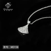金六福珠宝 MD158 裙子吊坠 白钻/1克拉