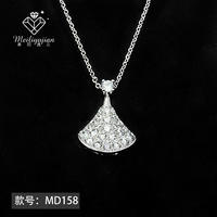 金六福珠宝 MD158 裙子吊坠 白钻/1克拉