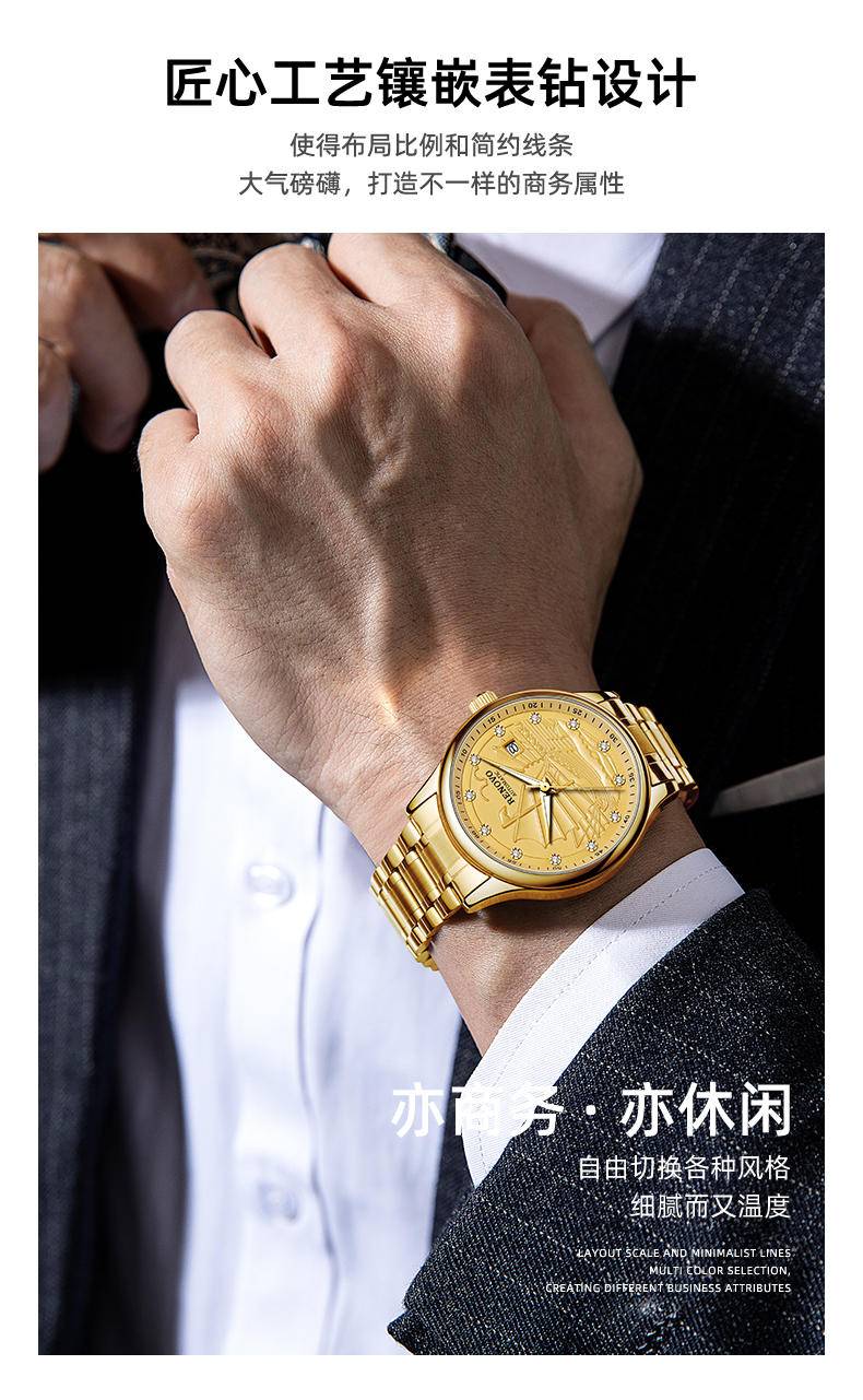 德国品牌 RENOVO罗诺威R33121机械表(钢)全金