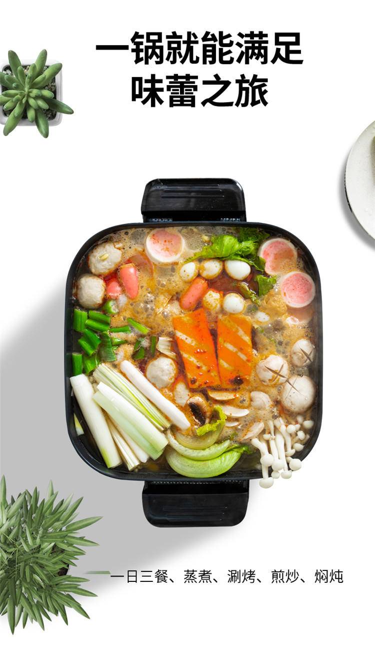 翰乐 可拆卸多功能电热锅HL-X15食客优宠