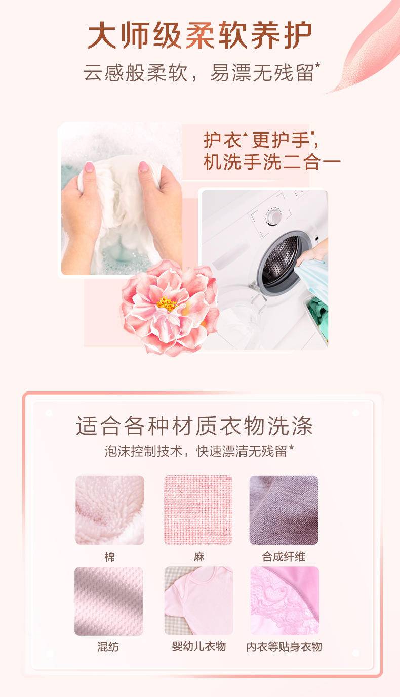 【集采】立白 大师香氛洗衣液持久留香 1000*4瓶/箱*1kg