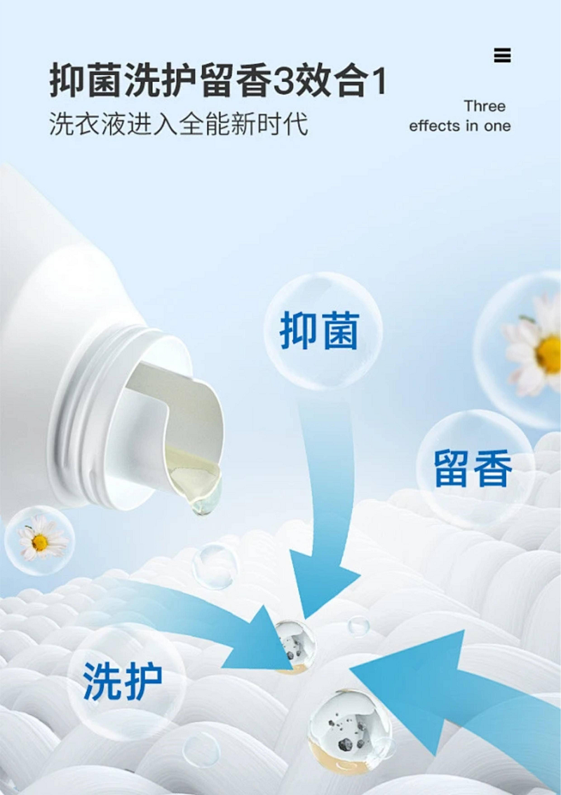 浪漫泡泡深层洁净洗衣液2kg/桶*10