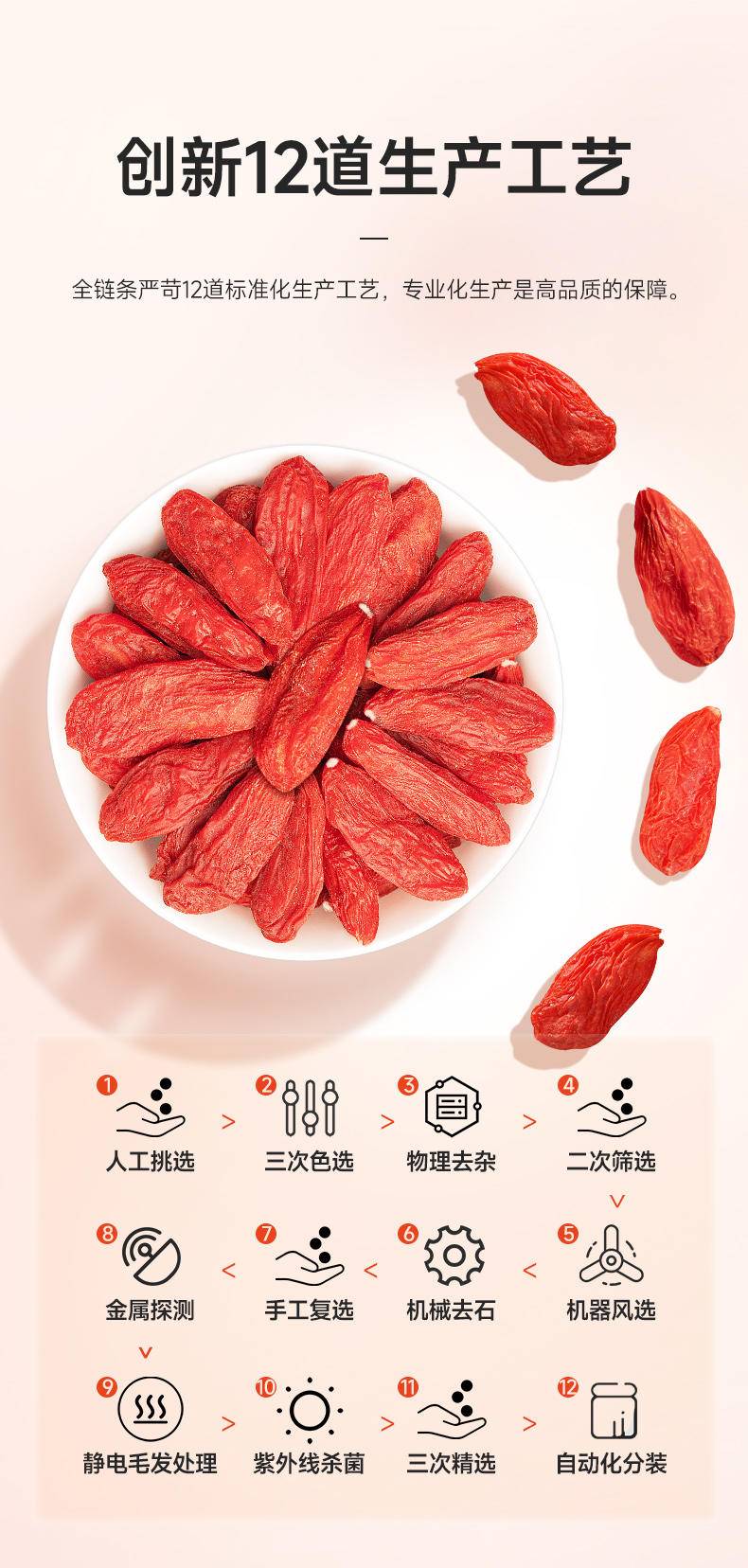 启玉枸杞 宁夏中宁枸杞大果200g/袋