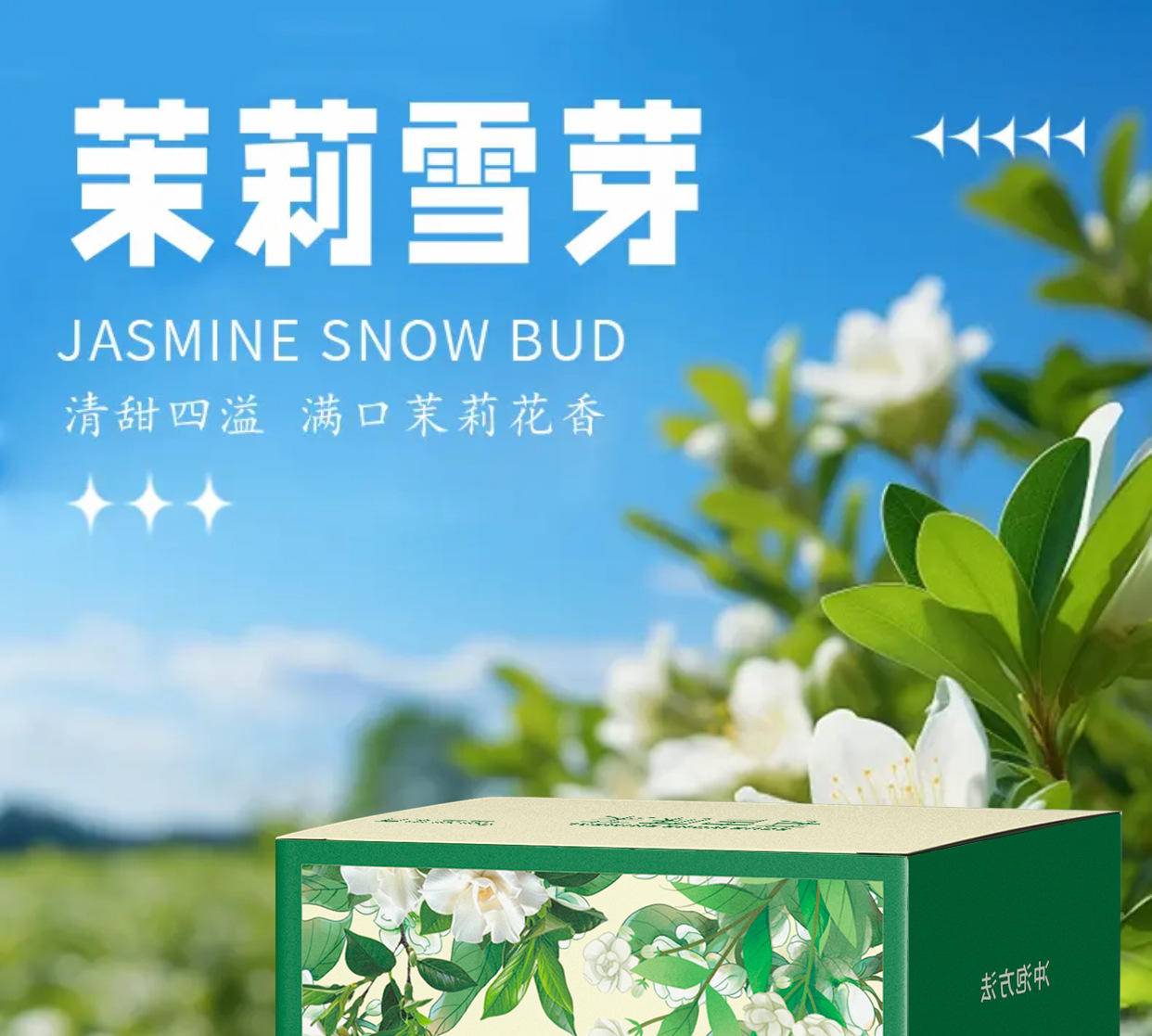 百果坚坚茉莉雪芽154g*4盒