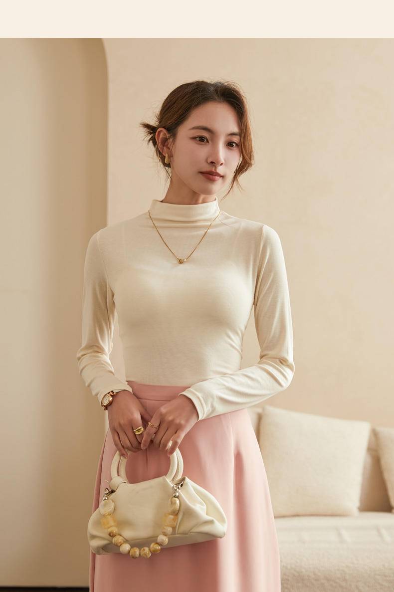 俞兆林 莫代尔半高领秋冬女士打底衫180G ZX-YZL24C200202