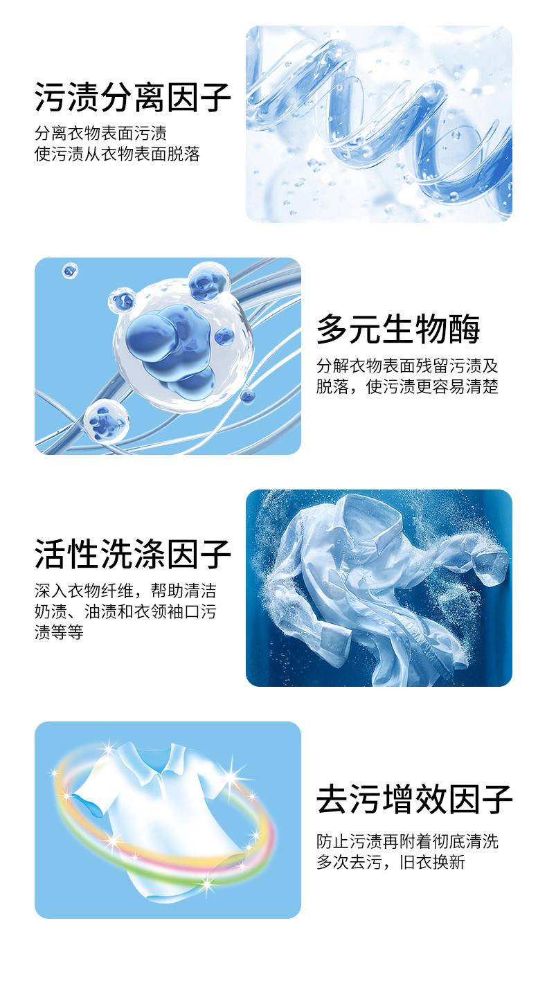 澳得迈净白炫彩洗衣液2kg