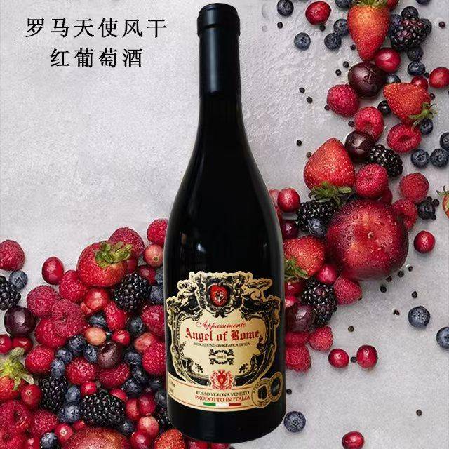 逸金酒业 意大利2022年份罗马天使风干红葡萄酒意大利酒王经典葡萄品种