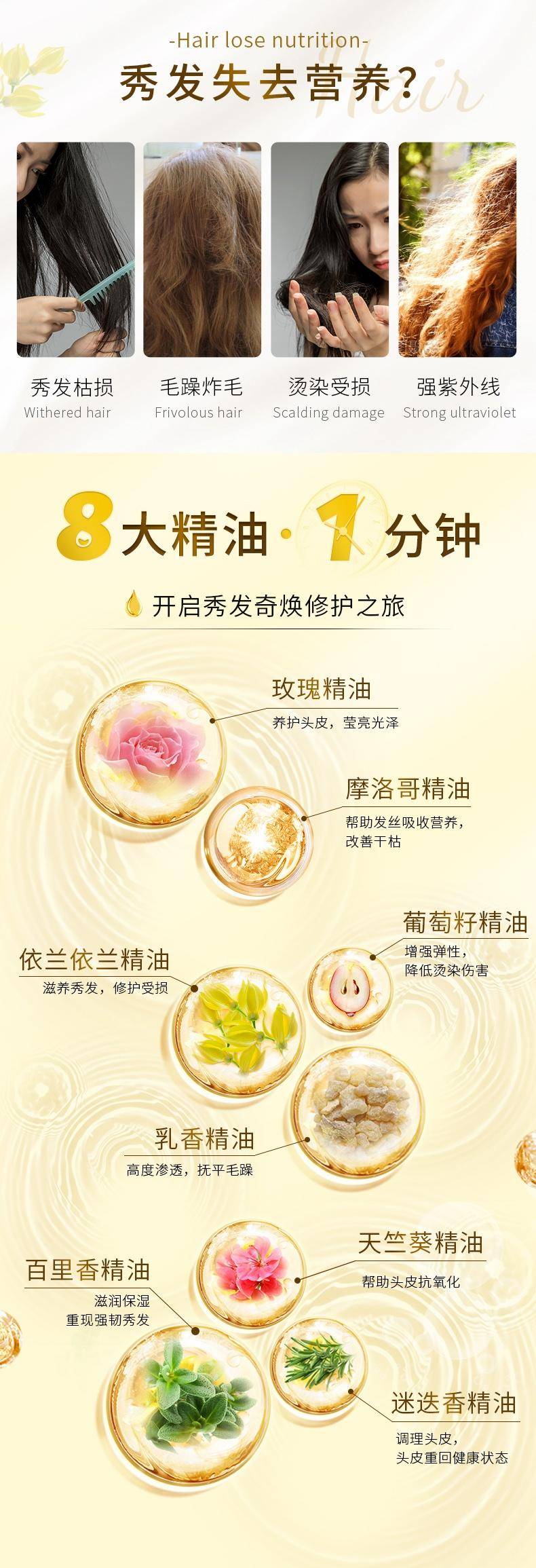 舒蕾奇焕精油修护发膜260ml