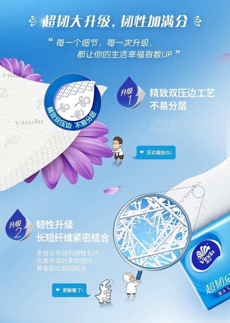 维达超韧软抽3层S码130抽×24包