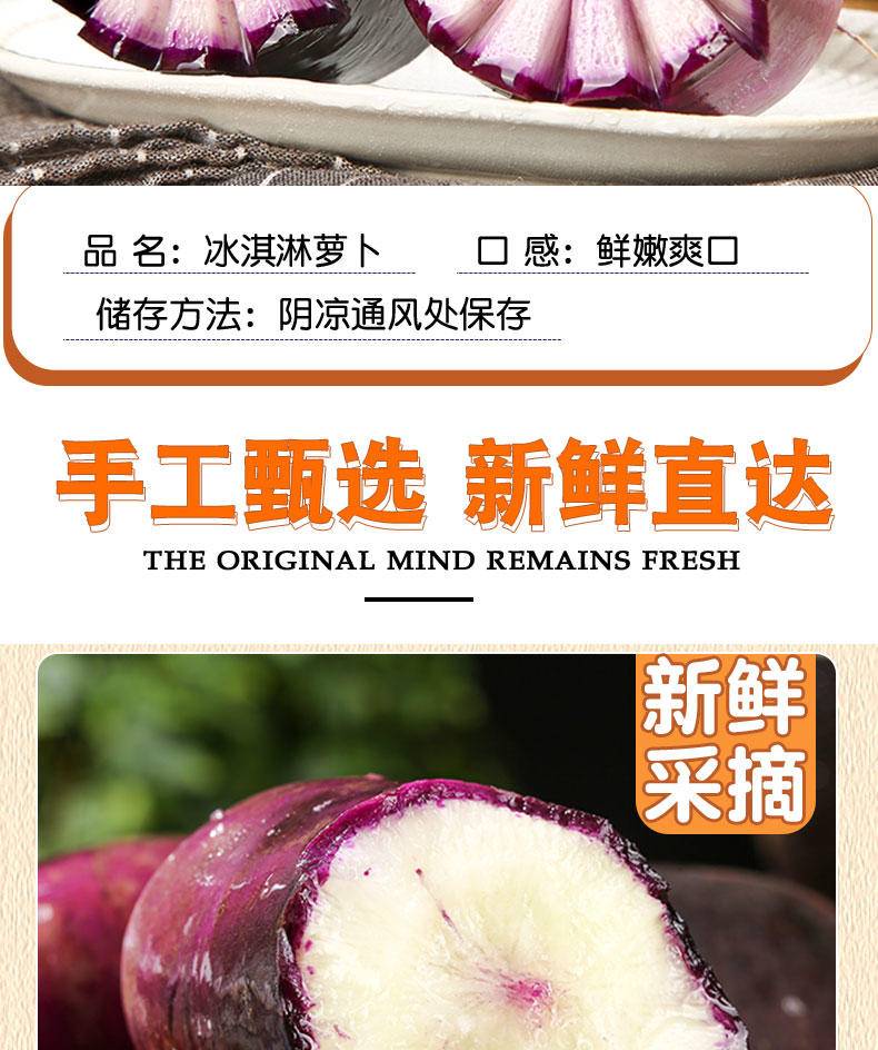 【年货节】兴一 山东现拔紫萝卜冰糖心冰淇淋萝卜 5斤