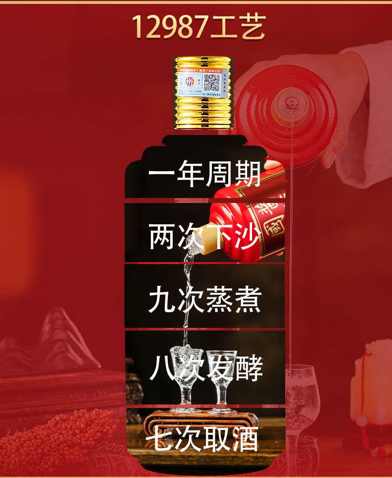 酱父秉恒国酱酱香型白酒500ml*6瓶礼盒装