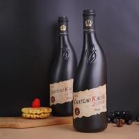 【限时】法国进口原液卡莉娅城堡歪脖子干红葡萄酒750ml*2瓶送礼袋海马刀-750ml*2瓶