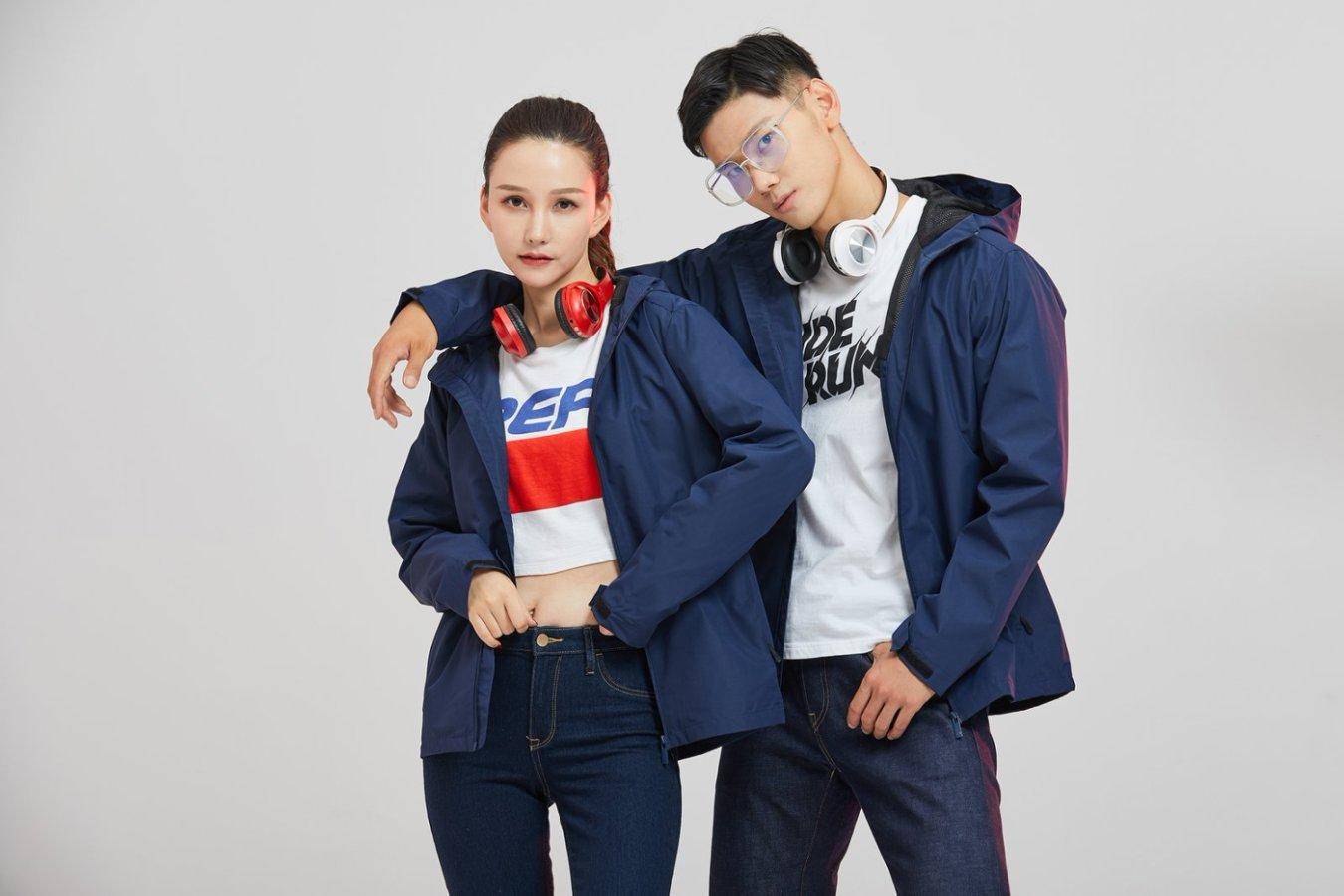 不花心 新时尚薄款冲锋衣男女同款