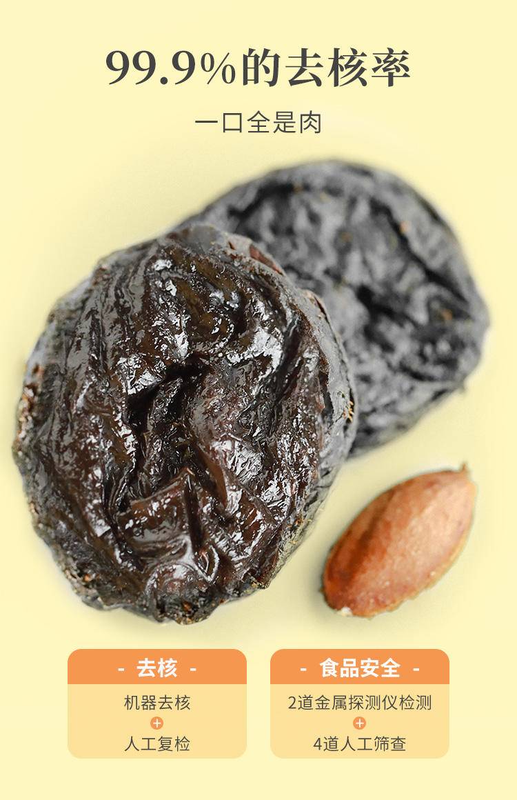 七醉·阳光西梅5060无核西梅干大果1袋（每袋500g）+赠1袋50g同款