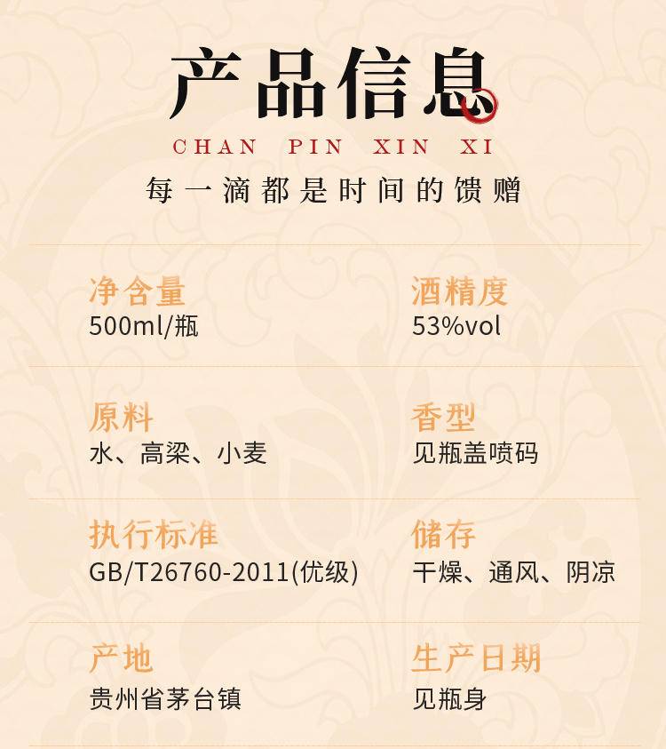 贵州茅台镇汉晋台*仁*白酒-酱香53° 500ml*6瓶