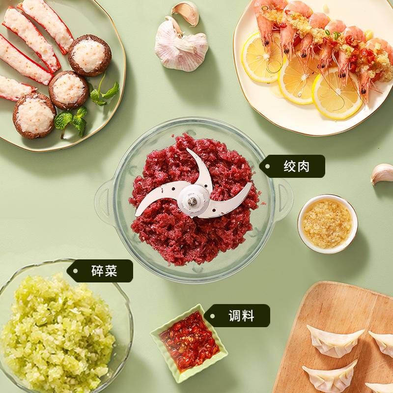 辉涵优选 荣事达家用绞肉机绞肉料理机家用绞馅机电动绞肉机RS-JR3082