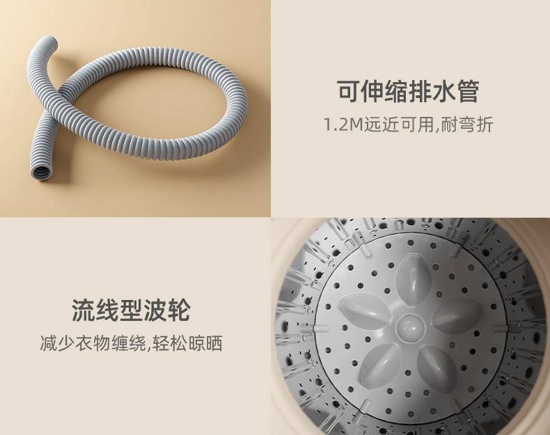 OIDIRE 德国OIDIRE 衣物清洗机 迷你洗衣机全自动迷你内衣洗衣机小型内裤洗衣机波轮除菌宿舍洗衣机煮洗 ODI-XYJ13