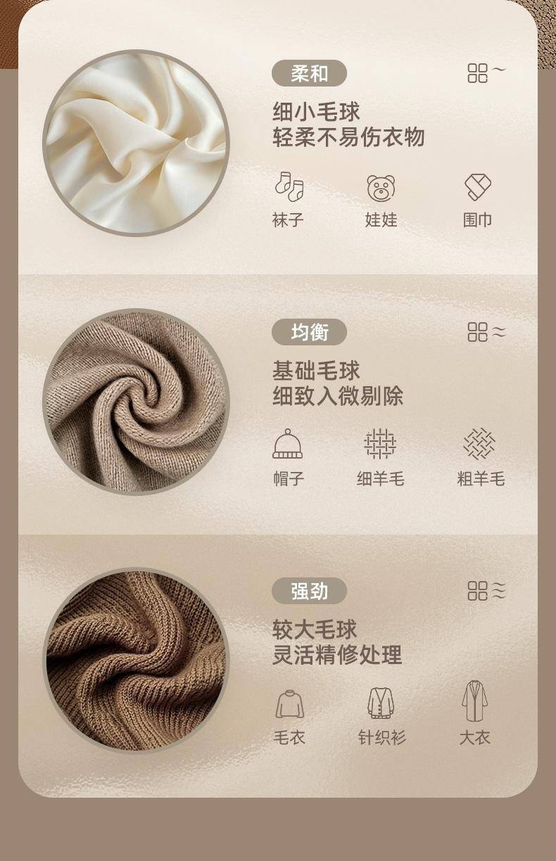 OIDIRE 毛球修剪器 剃毛器衣服去球器充电式毛衣去毛球器除毛器剃毛机剃球器打毛器剃毛球器除球器剃毛机 3刀头 ODI-MQ01