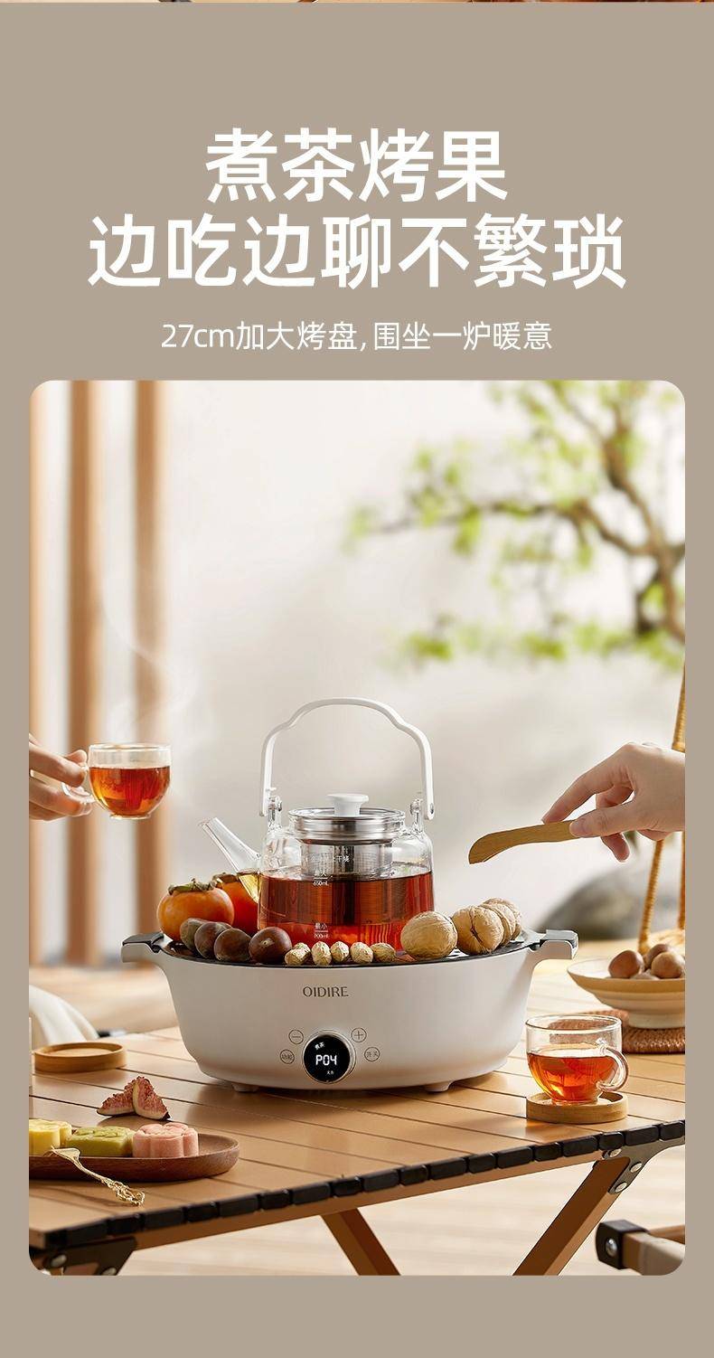 OIDIRE 养生壶 煮茶器围炉煮茶器迷你电陶炉无烟煮茶安全多功能煮茶器 ODI-WLZ01