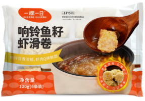 一稞一豆 响铃鱼籽虾滑卷120g