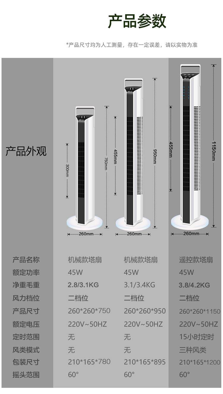 骆驼 塔扇 家用电风扇