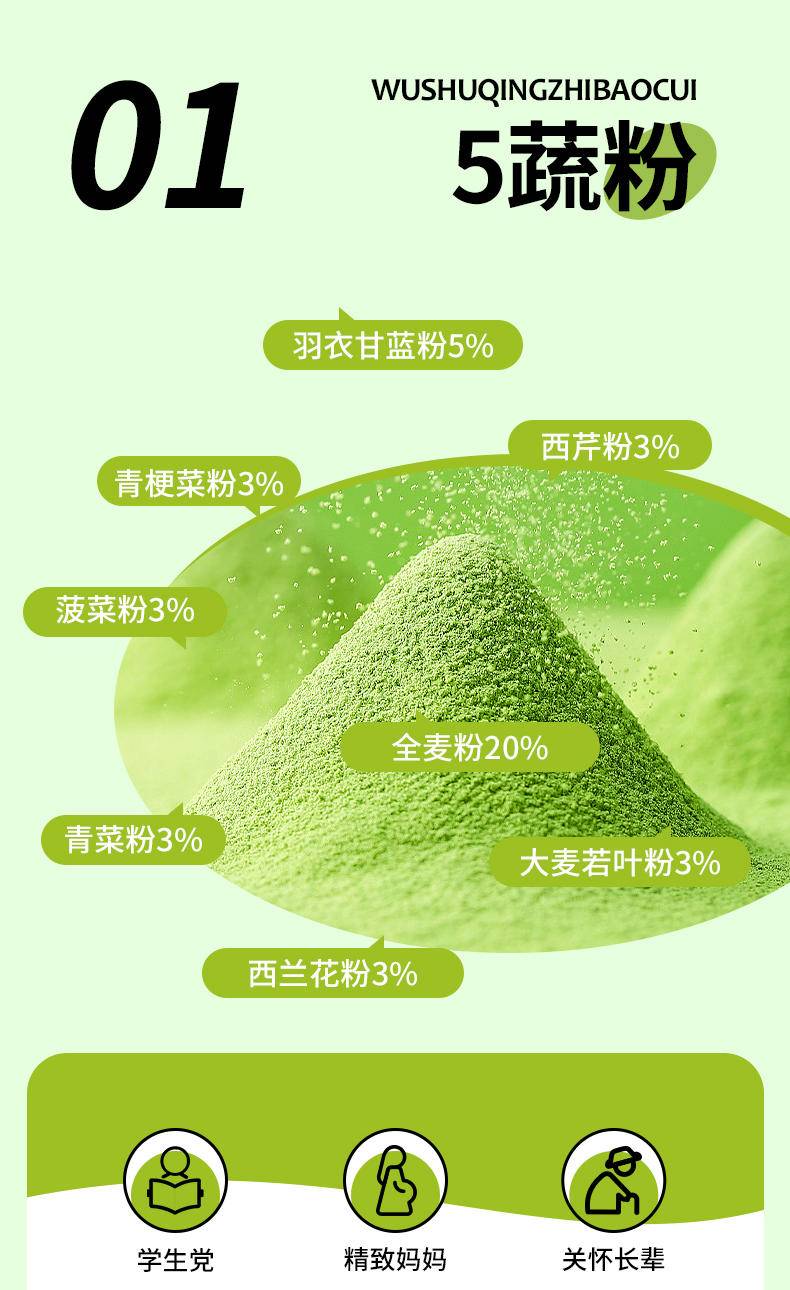 同泽 五蔬青汁薄脆全麦风吹饼干 青汁羽衣甘蓝5种蔬菜 10袋/箱*1