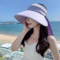 明秀 夏季新款环绕式空顶大帽檐防紫外线多功能遮阳帽