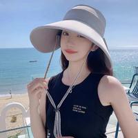 明秀 夏季新款环绕式空顶大帽檐防紫外线多功能遮阳帽