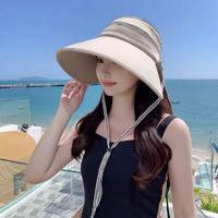 明秀 夏季新款环绕式空顶大帽檐防紫外线多功能遮阳帽