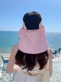 明秀 夏季新款环绕式空顶大帽檐防紫外线多功能遮阳帽