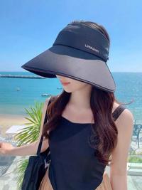 明秀 夏季新款环绕式空顶大帽檐防紫外线多功能遮阳帽